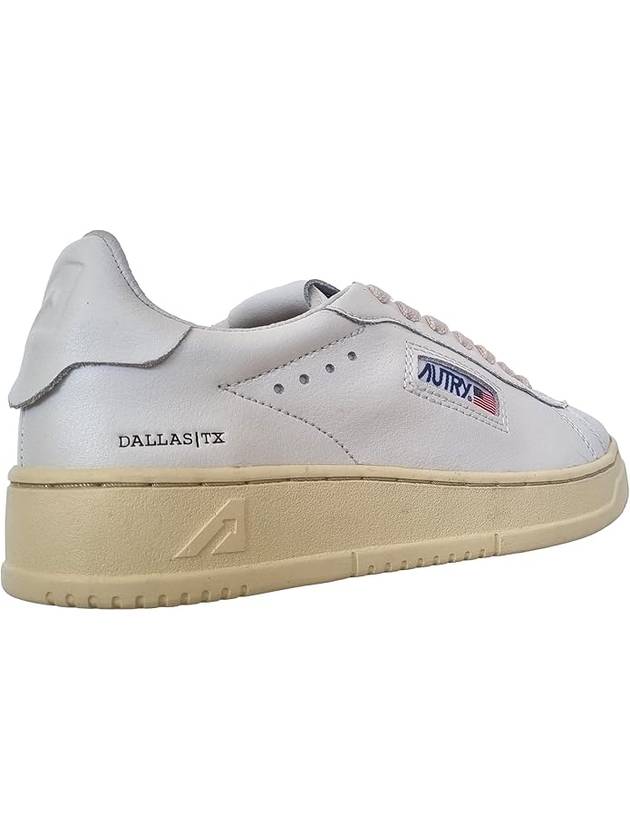 Dallas White Tab Leather Low Top Sneakers White - AUTRY - BALAAN 3