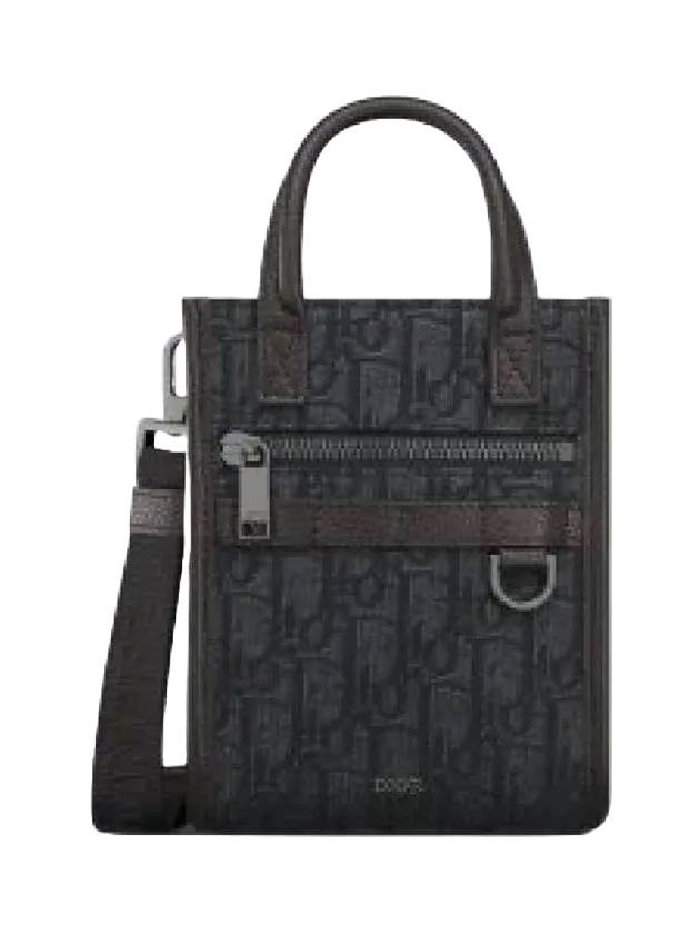 Safari North South Oblique Jacquard Tote Bag Black - DIOR - BALAAN 1