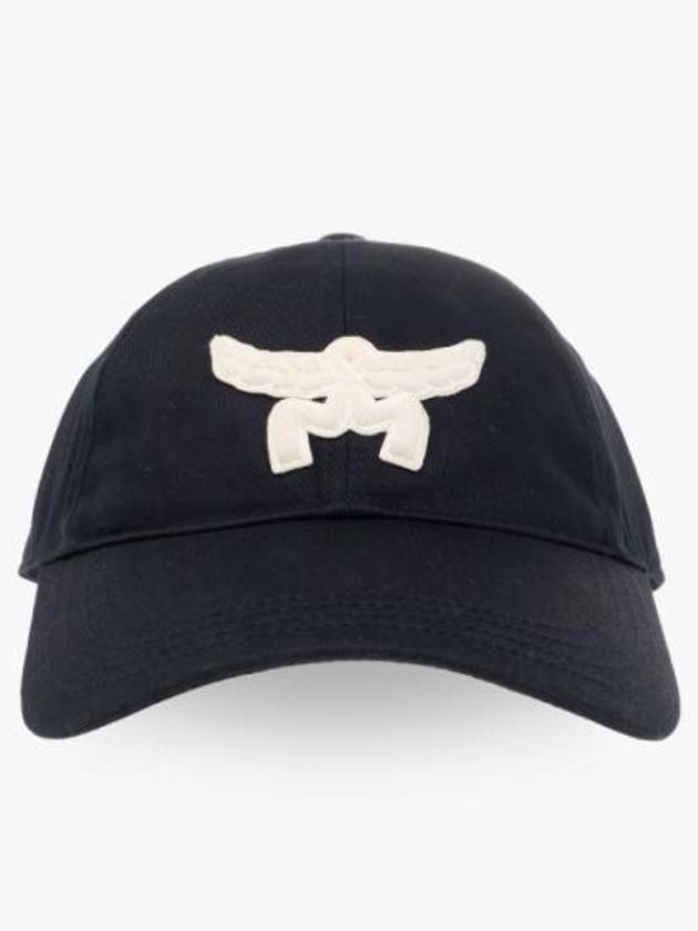 Essential Logo Cotton Twill Ball Cap Navy - MCM - BALAAN 1