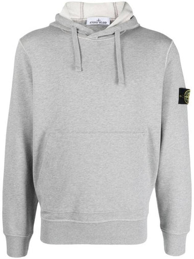 Signature Logo Patch Hoodie Grey - STONE ISLAND - BALAAN 1