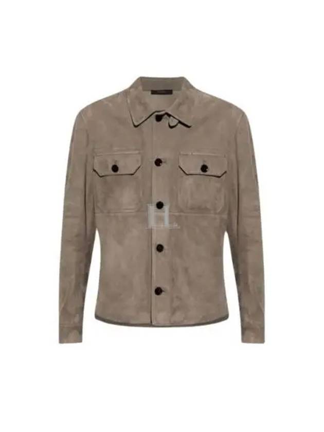 Micro Light Suede Jacket Grey - TOM FORD - BALAAN 2