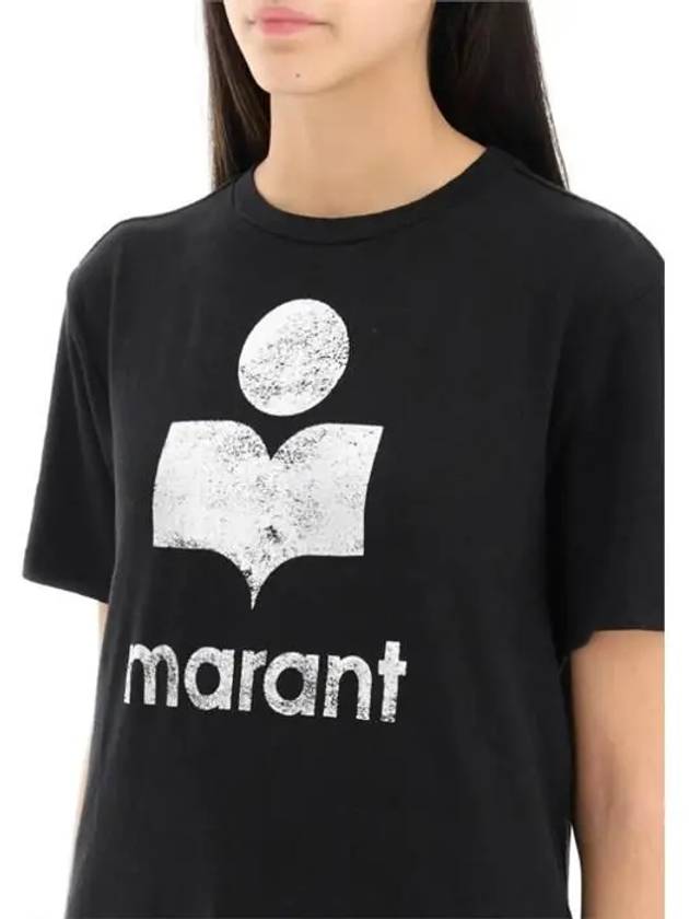 Zwell Logo Short Sleeve TShirt TS0001FA A1N10E 01BK - ISABEL MARANT - BALAAN 5