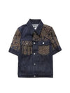 Flower Embroidered Cotton Denim Jacket Blue - DIOR - BALAAN 1