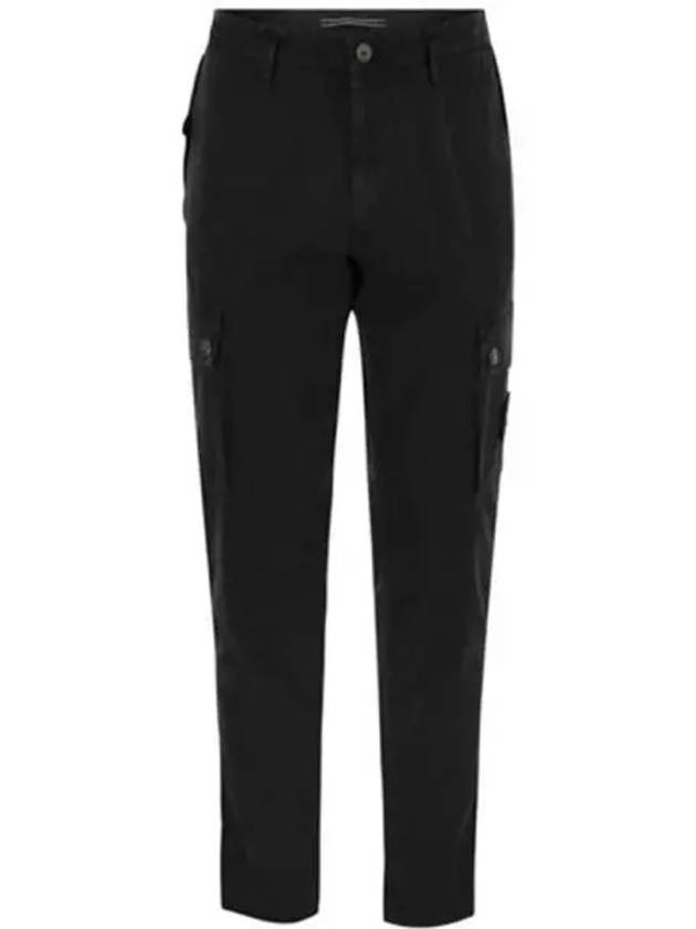 Compass Badge Cargo Straight Pants Black - STONE ISLAND - BALAAN 2