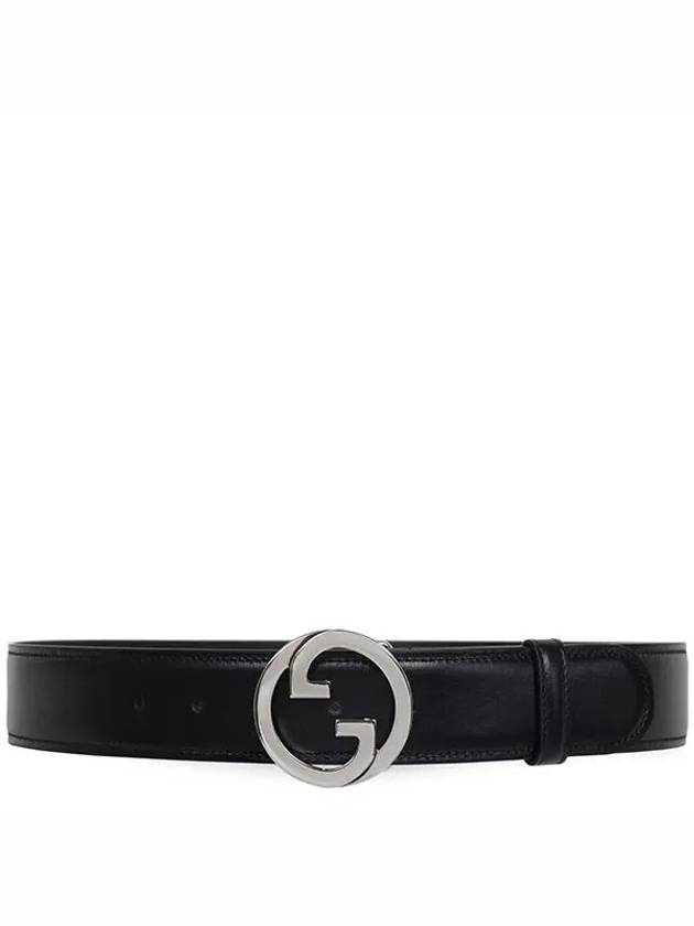 Blondie Leather Belt Black - GUCCI - BALAAN 3