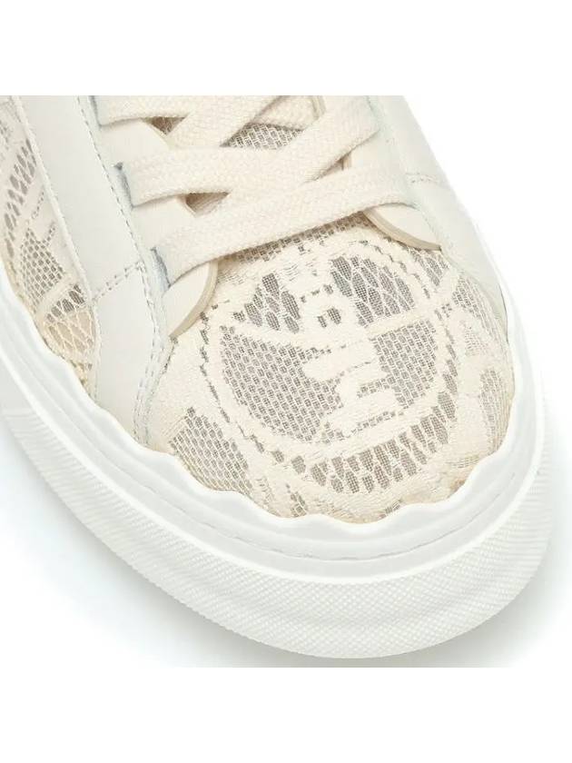 Lauren Lace Low Top Sneakers Mild Beige - CHLOE - BALAAN 6