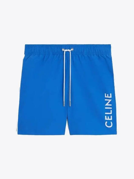 Piping Nylon Swim Shorts Royal Blue - CELINE - BALAAN 2