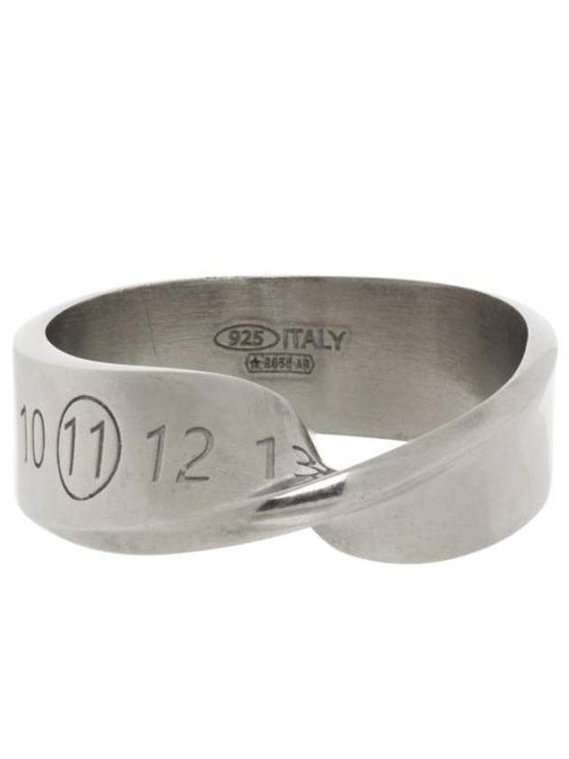 Number Motif Twist Ring Silver - MAISON MARGIELA - BALAAN 2