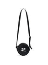 Reedition Logo Circle Shoulder Bag Black - COURREGES - BALAAN 8