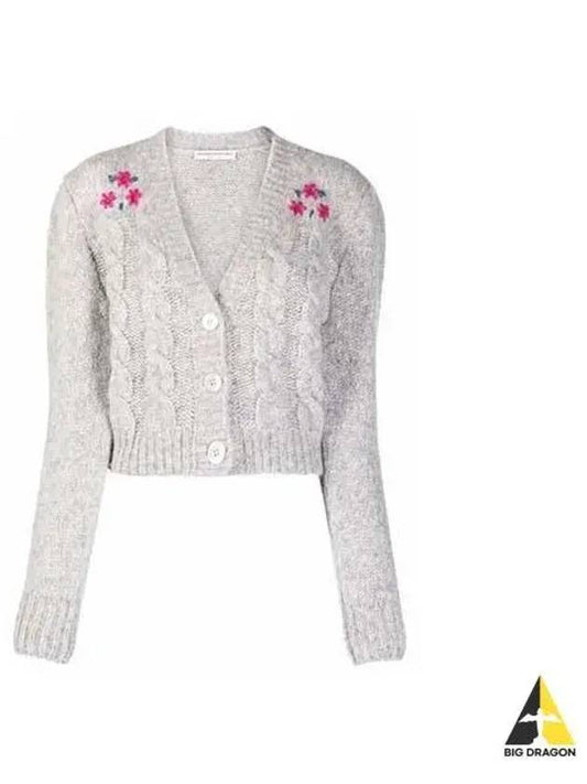 Women s Alpaca Embroidery Crop Cardigan 3color FAB2676K3365 - ALESSANDRA RICH - BALAAN 1