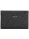 Logo Grain Card Wallet Black - CELINE - BALAAN 1