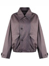 Water Repellent Coated Cotton Boxy Blouson Jacket Deep Mauve - LEMAIRE - BALAAN 2