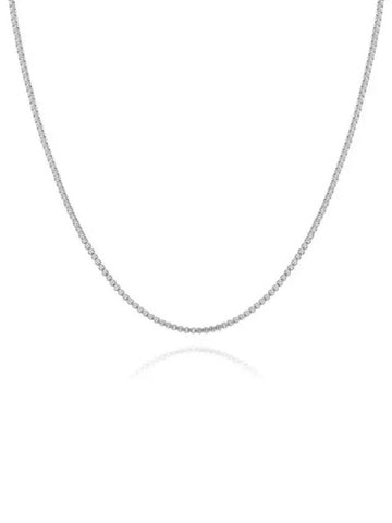 BOX CHAIN SILVER 40 women s necklace - CRYSTAL HAZE - BALAAN 1