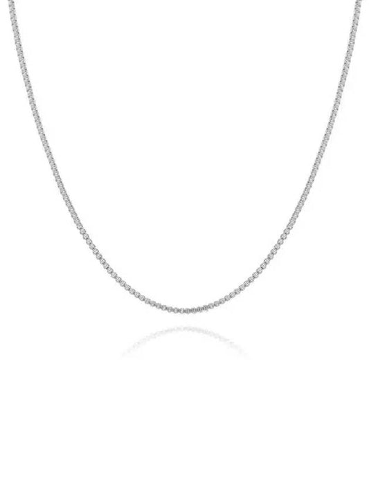 BOX CHAIN SILVER 40 women s necklace - CRYSTAL HAZE - BALAAN 1