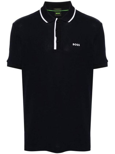 logo print pique polo shirt 50512742 - HUGO BOSS - BALAAN 1