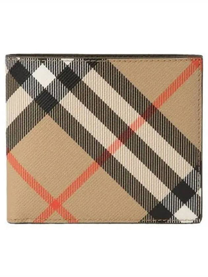 Check Slim Bifold Half Wallet Sand - BURBERRY - BALAAN 2