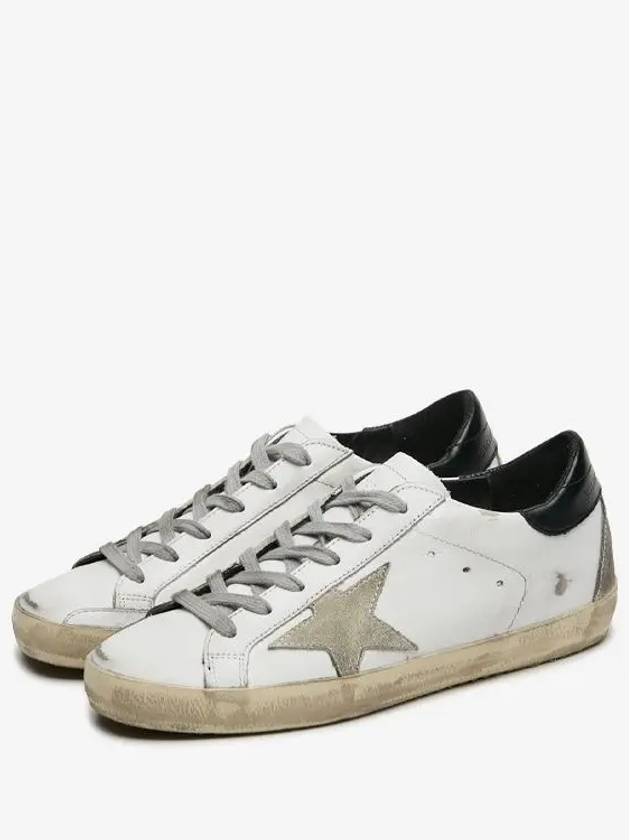 Women's Black Heel Tab Superstar Low Top Sneakers White Black - GOLDEN GOOSE - BALAAN 4