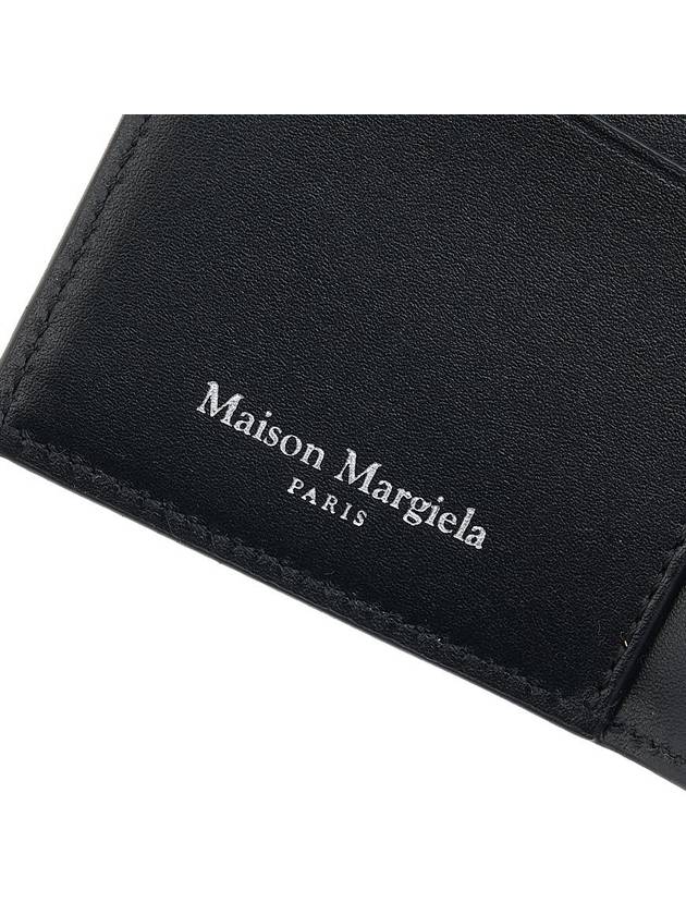 Stitched Bi-Fold Leather Card Wallet Black - MAISON MARGIELA - BALAAN 9