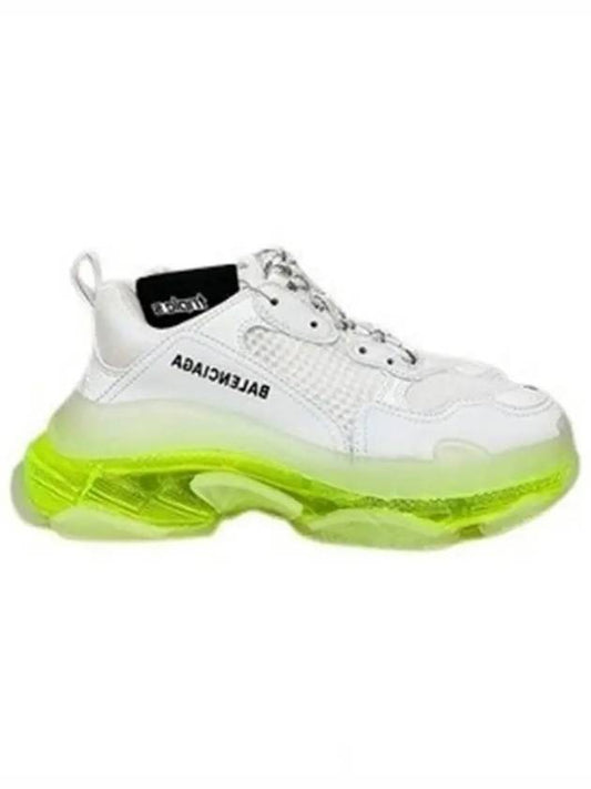 Triple S Clear Sole Low Top Sneakers Fluo Yellow White - BALENCIAGA - BALAAN 2