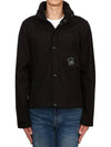 Metropolis Series HyST Stand Collar Zip Up Jacket Black - CP COMPANY - BALAAN 3