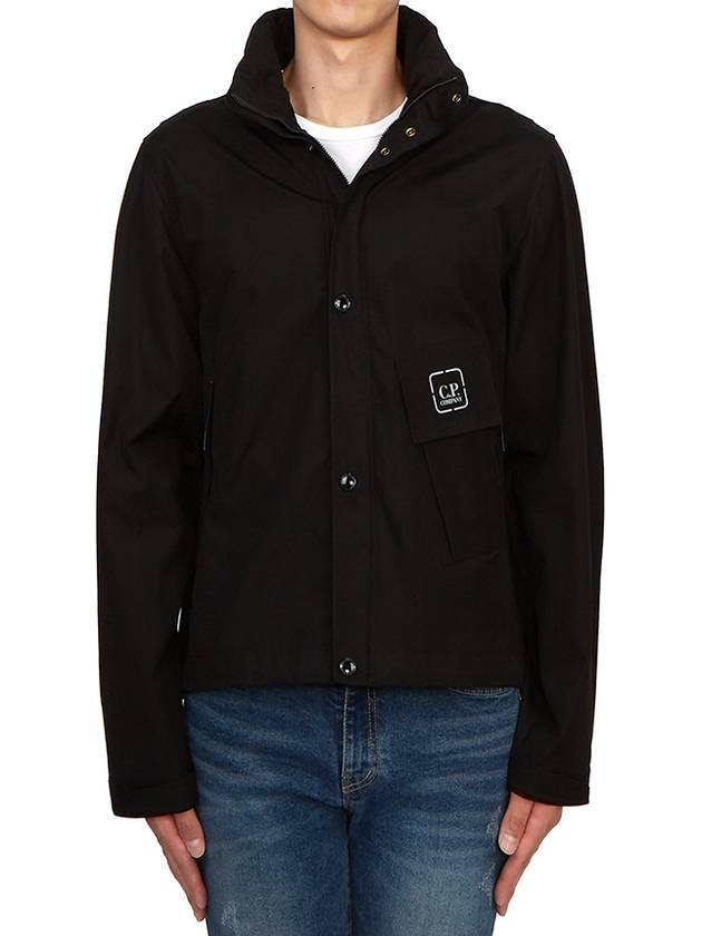 Metropolis Series HyST Stand Collar Zip Up Jacket Black - CP COMPANY - BALAAN 3