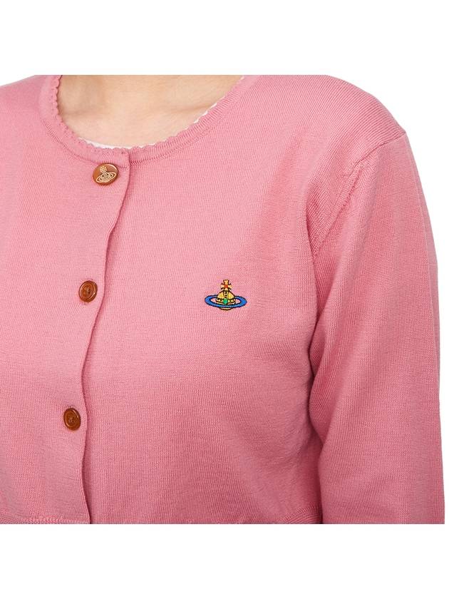 Bea Cropped Cardigan Bubblegum - VIVIENNE WESTWOOD - BALAAN 8