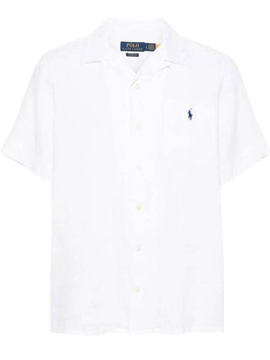 Pony Embroidered Linen Shirt 710938425 - POLO RALPH LAUREN - BALAAN 1