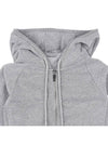 Engineered 4-Bar Stripe Loopback Jersey Knit Zip Up Hoodie Light Grey - THOM BROWNE - BALAAN 4