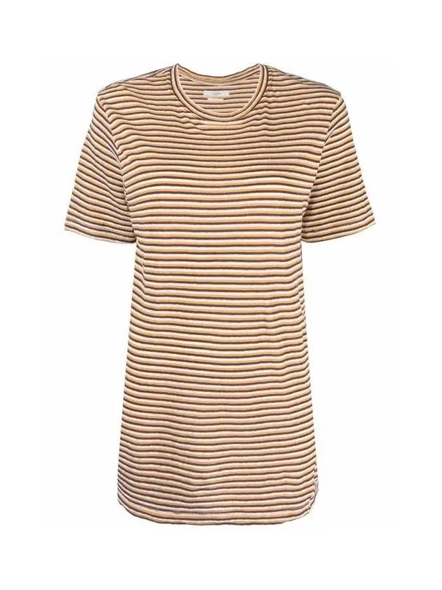 Striped Short Sleeve T-Shirt Honey - ISABEL MARANT - BALAAN 3