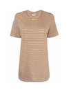 Striped Short Sleeve T-Shirt Honey - ISABEL MARANT - BALAAN 3