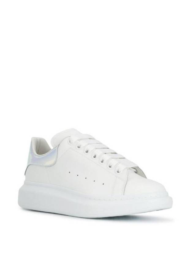 Oversized Smooth Calf Leather Sneakers White Shock Pink - ALEXANDER MCQUEEN - BALAAN 4