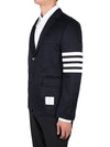 4 Bar Armband Cotton Blazer Jacket Navy - THOM BROWNE - BALAAN 5