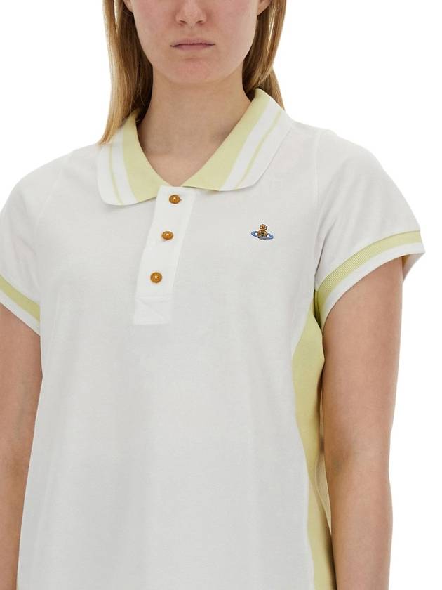 Embroidered ORB Polo Shirt White - VIVIENNE WESTWOOD - BALAAN 5