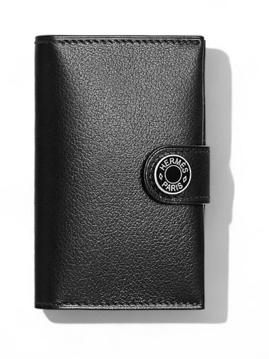 R.M.S Snap Card Wallet Holder Black H084336 - HERMES - BALAAN 1