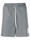 Ripstop Topstitch Track Shorts Grey - THOM BROWNE - BALAAN 2