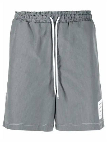 Ripstop Topstitch Track Shorts Grey - THOM BROWNE - BALAAN 2