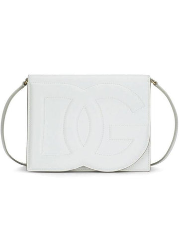 DG Logo Embossed Cross Bag White - DOLCE&GABBANA - BALAAN 1