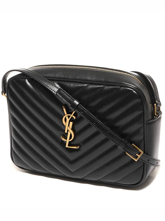 Lou Logo Quilting Cross Bag Black - SAINT LAURENT - BALAAN 2