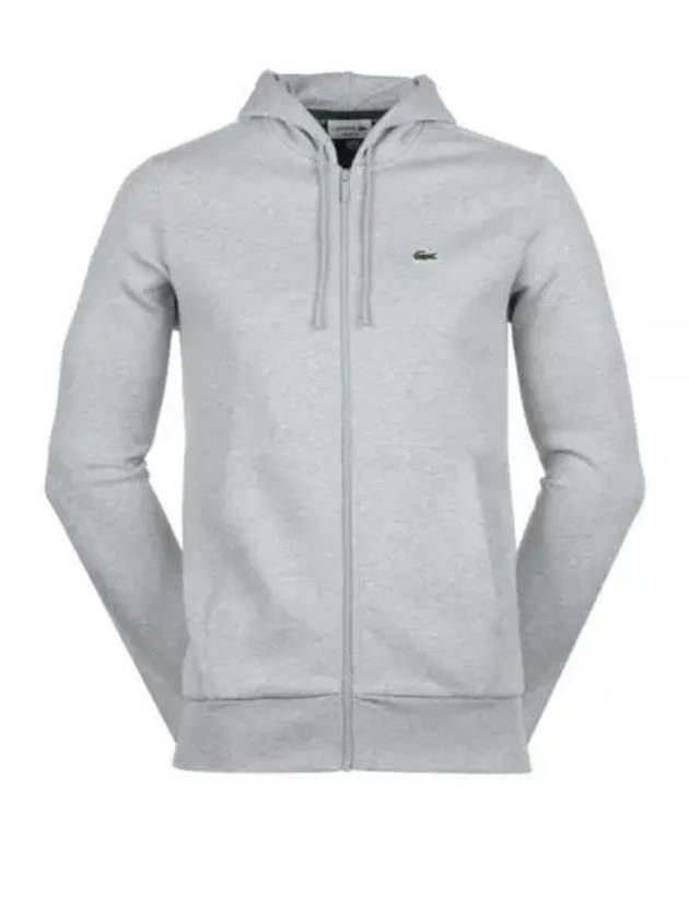 Kangaroo Pocket Cotton Hooded Jacket Grey - LACOSTE - BALAAN 2