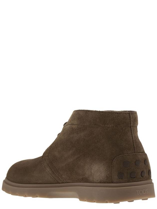 Suede Desert Winter Boots Brown - TOD'S - BALAAN 4