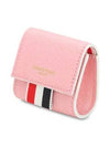 Three Stripe Tab Small Coin Wallet Pink - THOM BROWNE - BALAAN 3