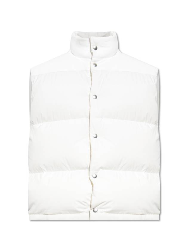 Button Padded Cotton Vest White - BOTTEGA VENETA - BALAAN 3