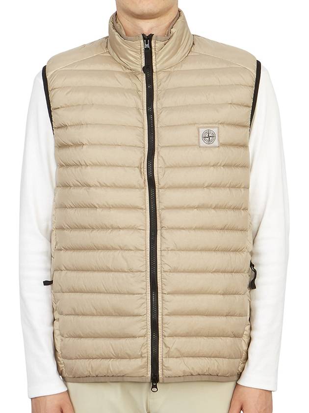 Loom Woven Chambers Recycled Nylon Down Padding Vest Dove Grey - STONE ISLAND - BALAAN 2