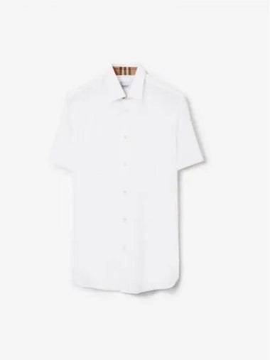 Stretch cotton shirt white 315235 - BURBERRY - BALAAN 1