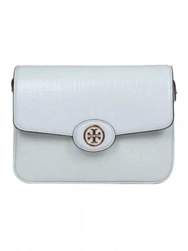 Robinson Spazzolato Convertible Shoulder Bag Blue - TORY BURCH - BALAAN 1