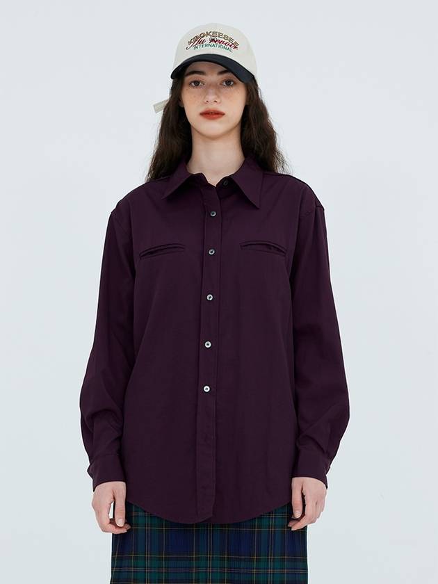 Double lip color shirt deep purple - KOOKEESEE - BALAAN 1