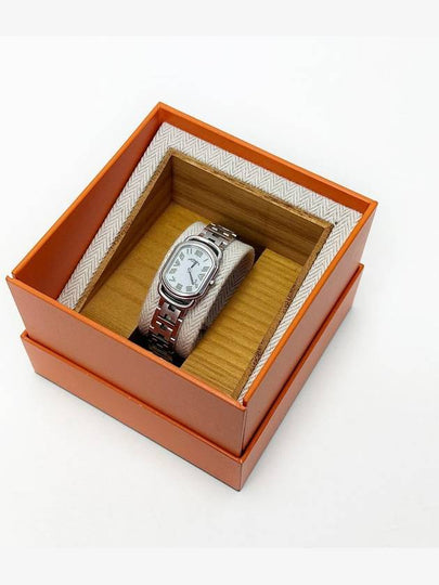 Silver Metal Square Round Women s Rally Watch 4VHEC31118 - HERMES - BALAAN 2