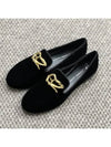 Zanotti gold logo velvet loafers - GIUSEPPE ZANOTTI - BALAAN 5