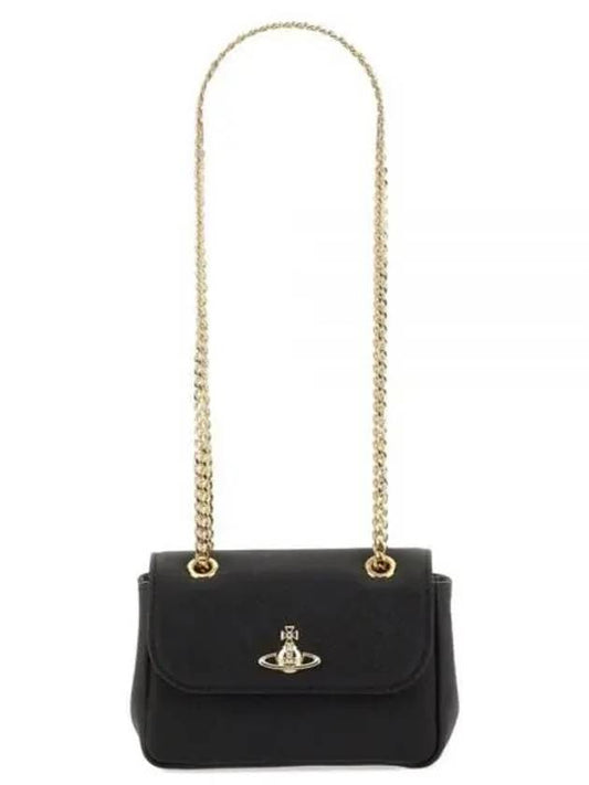 Logo Small Chain Cross Bag Black - VIVIENNE WESTWOOD - BALAAN 2