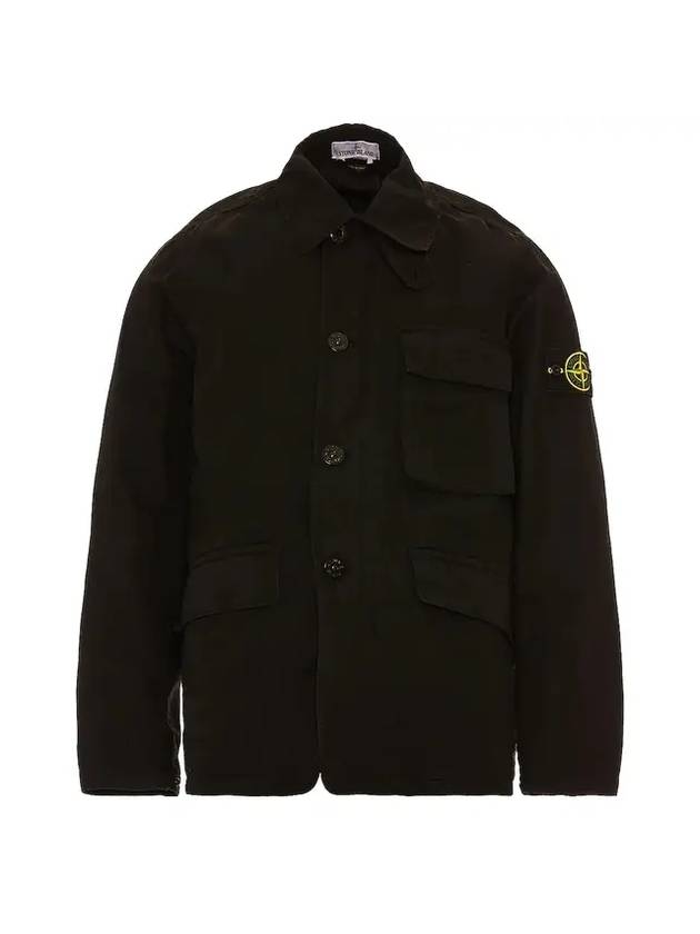 Wappen Patch Heavy Cotton Garment Dying Jacket Black - STONE ISLAND - BALAAN 1